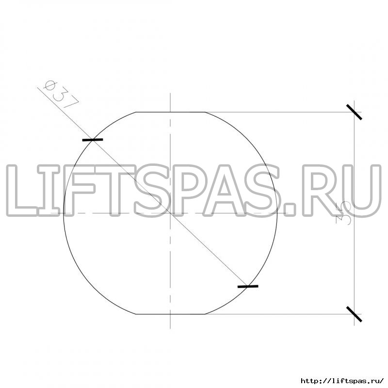 Кнопка лифтовая со шрифтом Брайля LS 120.05 BR купить в России