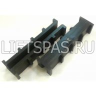  Вкладыш башмака направляющей кабины-противовеса, KONE, T - 9 мм, L - 130 мм с рёбрами.