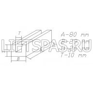 Вкладыш башмака противовеса L-80x29x26 Т-10