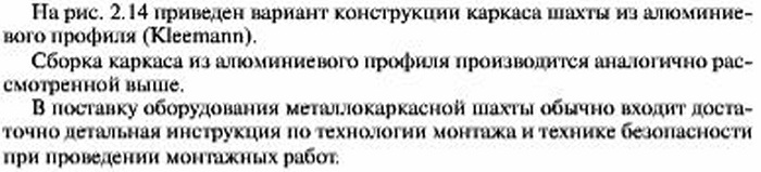 Монтаж металлокаркасной шахты гидравлического лифта