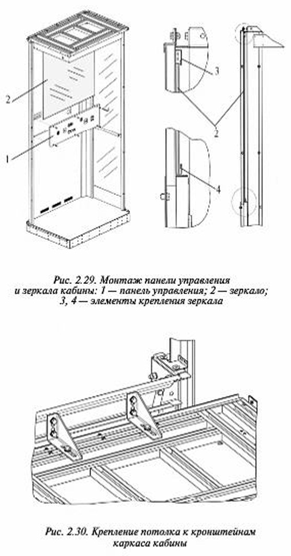 Монтаж купе и дверей кабины гидравлического лифта