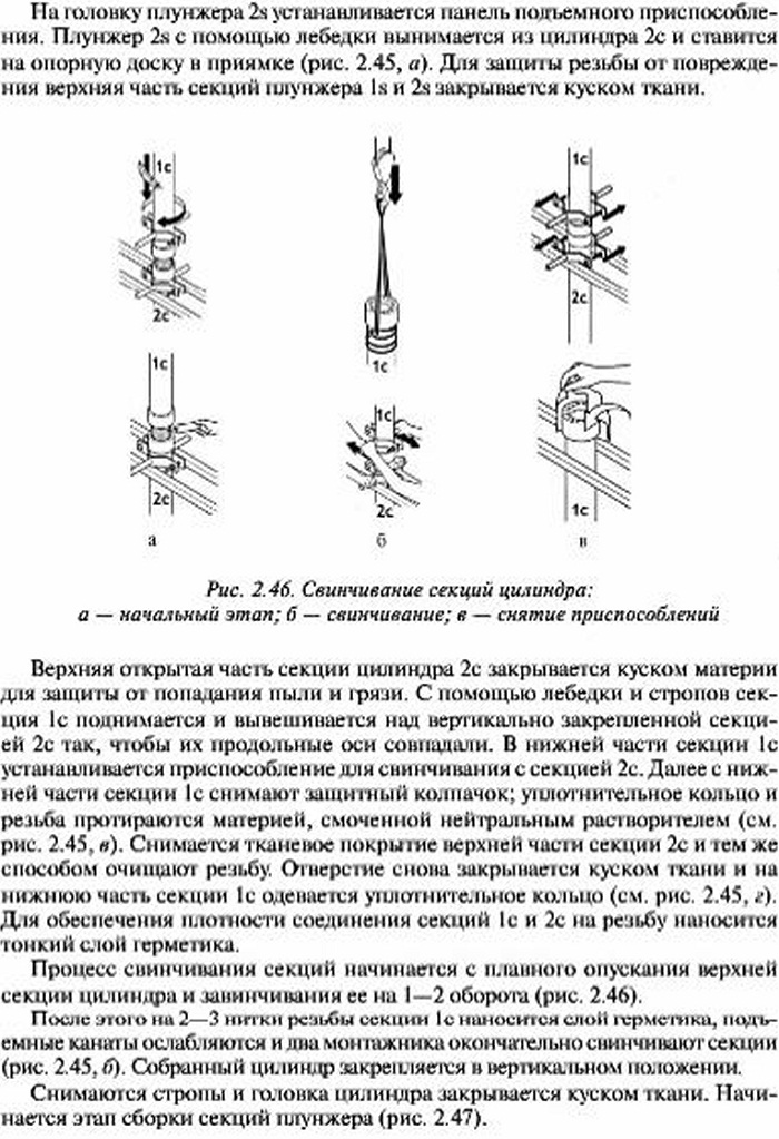 Монтаж двухсекционного гидроцилиндра гидравлического лифта