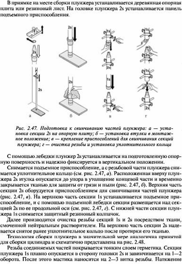 Монтаж двухсекционного гидроцилиндра гидравлического лифта